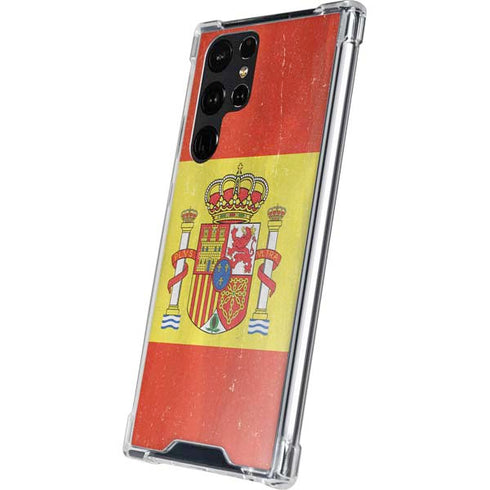 Spain Flag Distressed Galaxy S24 Ultra Clear Case