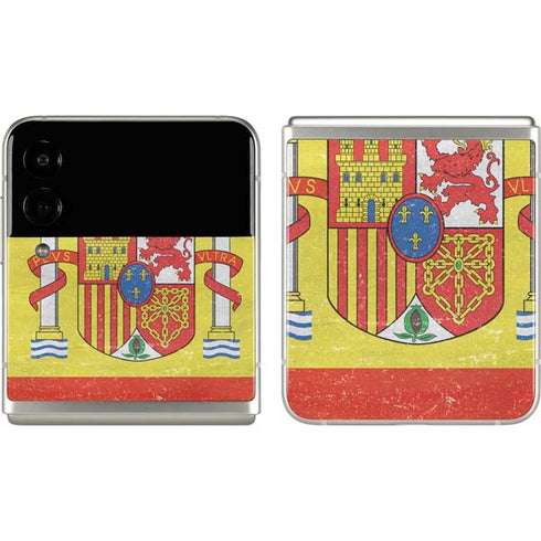 Spain Flag Distressed Galaxy Z Flip3 5G Skin