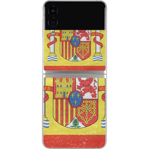 Spain Flag Distressed Galaxy Z Flip3 5G Skin