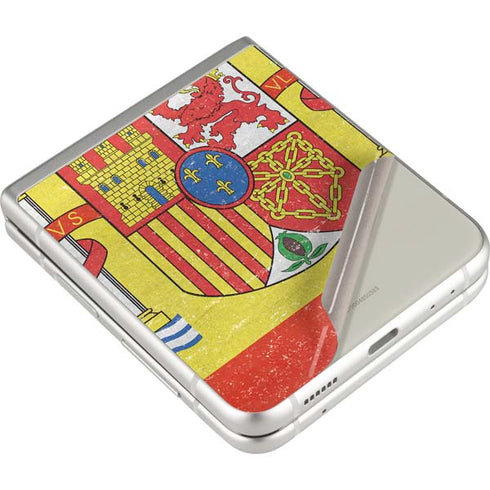 Spain Flag Distressed Galaxy Z Flip3 5G Skin