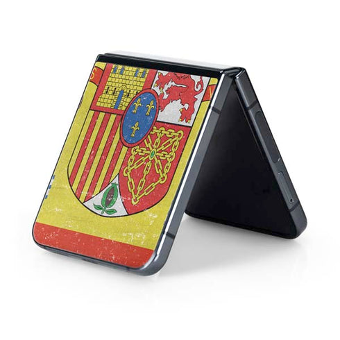 Spain Flag Distressed Galaxy Z Flip5 5G Skin