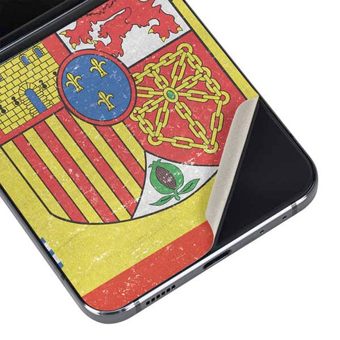 Spain Flag Distressed Galaxy Z Flip5 5G Skin