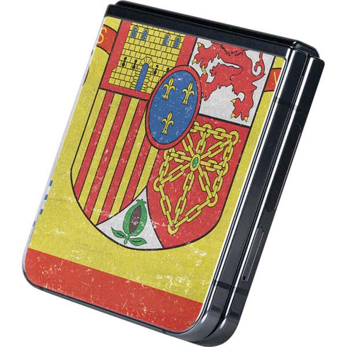 Spain Flag Distressed Galaxy Z Flip5 5G Skin