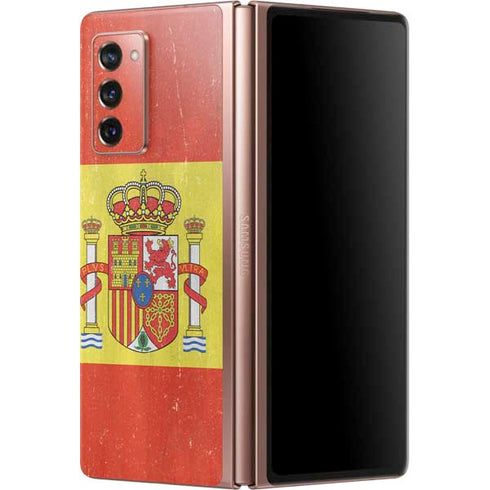 Spain Flag Distressed Galaxy Z Fold2 5G Skin