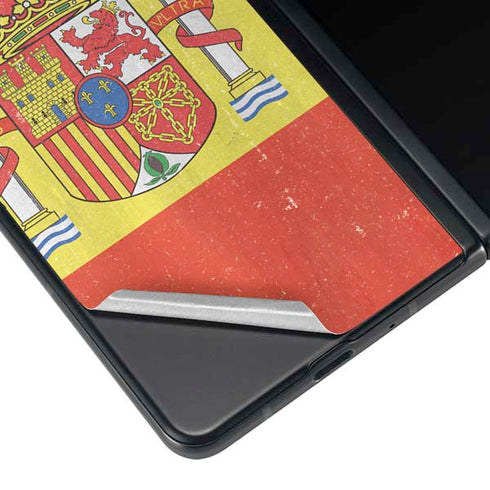 Spain Flag Distressed Galaxy Z Fold4 5G Skin