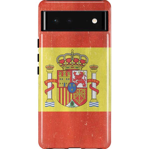 Spain Flag Distressed Google Pixel 6 Case