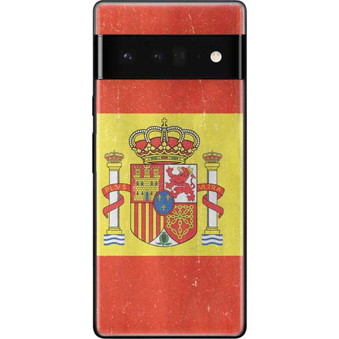 Spain Flag Distressed Google Pixel 6 Pro Skin