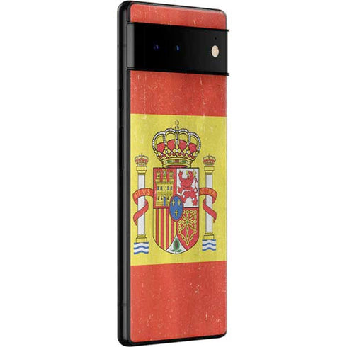 Spain Flag Distressed Google Pixel 6 Pro Skin