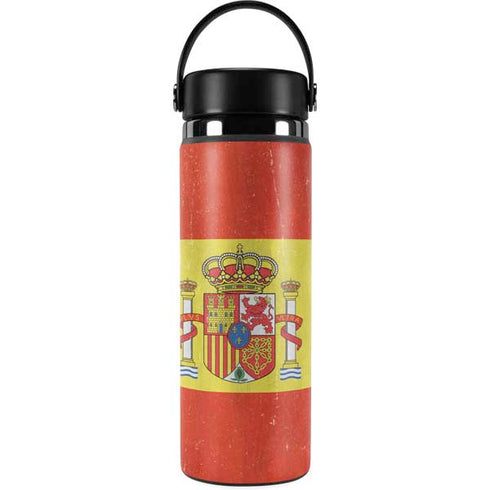 Spain Flag Distressed Hydro Flask 20oz Wide Mouth Skin