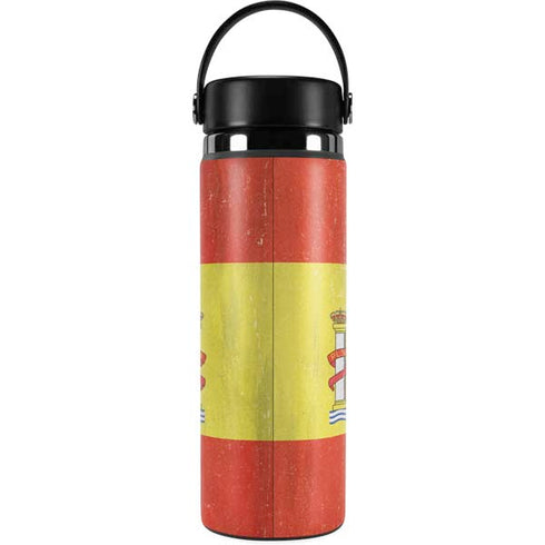 Spain Flag Distressed Hydro Flask 20oz Wide Mouth Skin