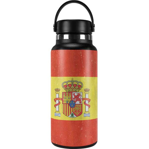 Spain Flag Distressed Hydro Flask 32oz Wide Mouth Skin