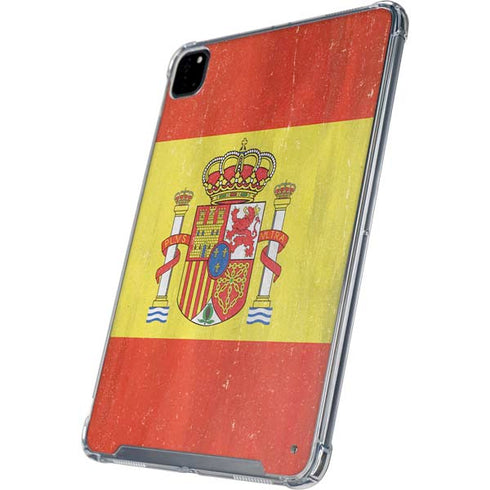 Spain Flag Distressed iPad Pro 12.9in (2020) Clear Case