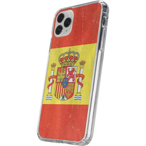 Spain Flag Distressed iPhone 11 Pro Clear Case