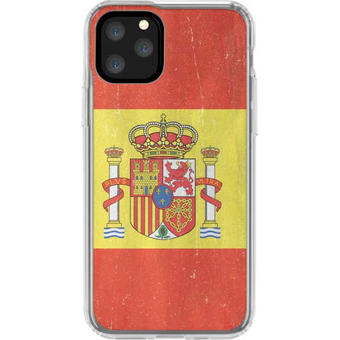 Spain Flag Distressed iPhone 11 Pro Clear Case