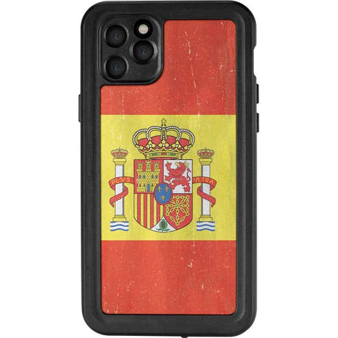 Spain Flag Distressed iPhone 11 Pro Max Waterproof Case