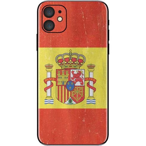 Spain Flag Distressed iPhone 11 Skin