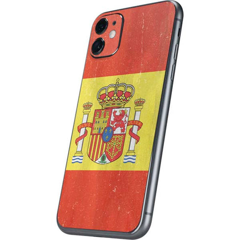 Spain Flag Distressed iPhone 11 Skin