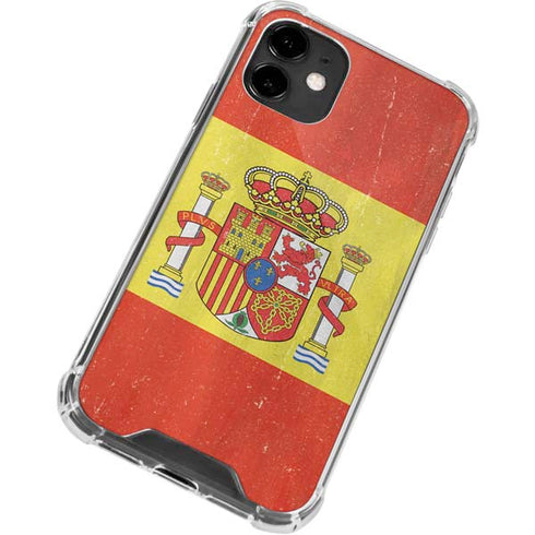 Spain Flag Distressed iPhone 12 Mini Clear Case