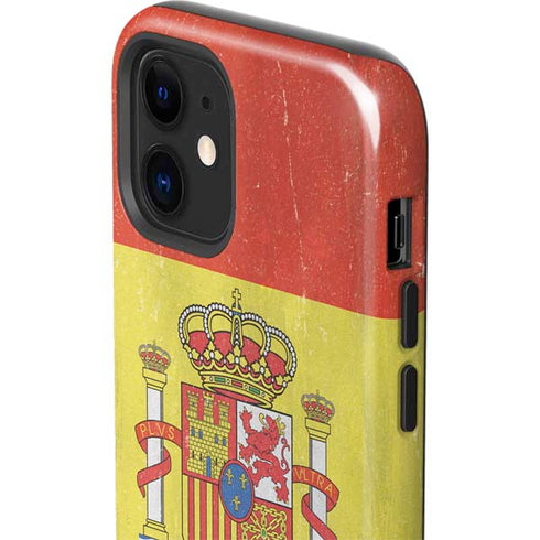 Spain Flag Distressed iPhone 12 Mini Impact Case