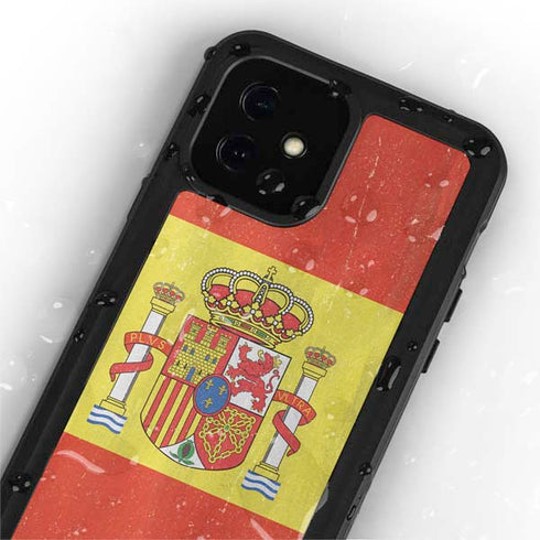 Spain Flag Distressed iPhone 12 Mini Waterproof Case