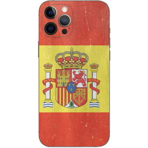 Spain Flag Distressed iPhone 12 Pro Max Skin