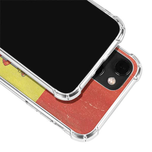 Spain Flag Distressed iPhone 13 Clear Case