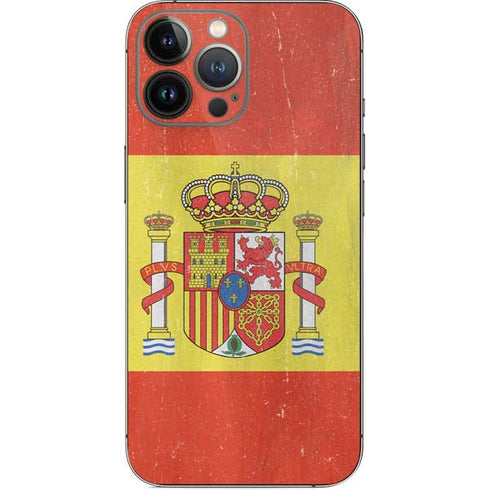 Spain Flag Distressed iPhone 13 Pro Max Skin