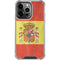 Spain Flag Distressed iPhone 14 Pro Clear Case
