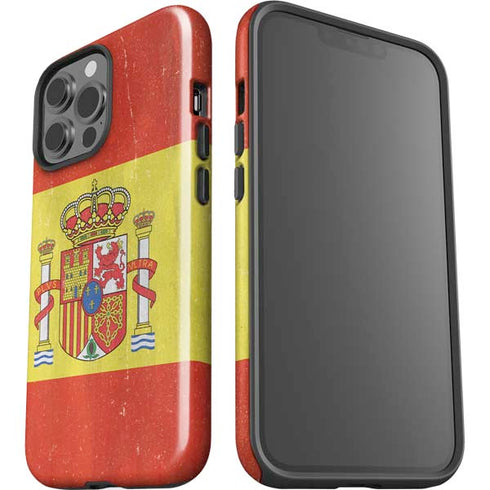 Spain Flag Distressed iPhone 14 Pro Max Impact Case