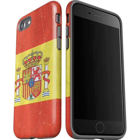 Spain Flag Distressed iPhone SE (2nd & 3rd Gen) Pro Case