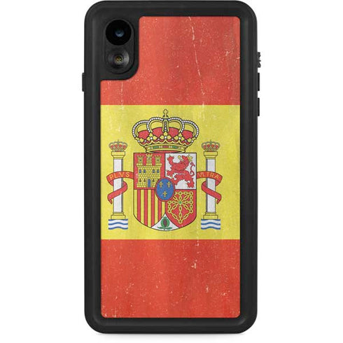 Spain Flag Distressed iPhone XR Waterproof Case