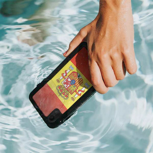 Spain Flag Distressed iPhone XR Waterproof Case