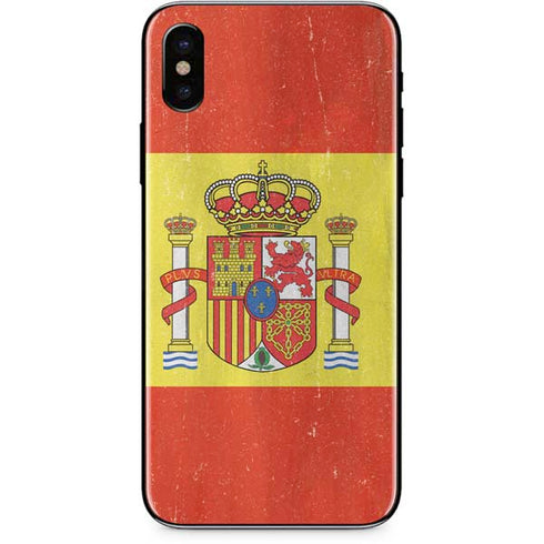 Spain Flag Distressed iPhone XS Skin