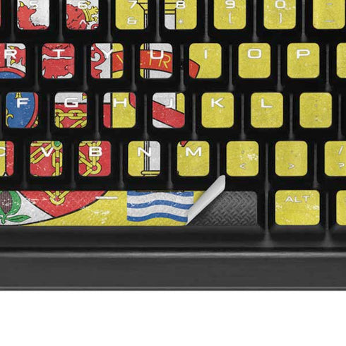Spain Flag Distressed K95 RGB PLATINUM Mechanical Gaming Keyboard Skin