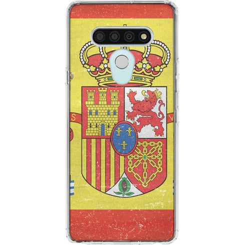 Spain Flag Distressed LG Stylo 6 Clear Case