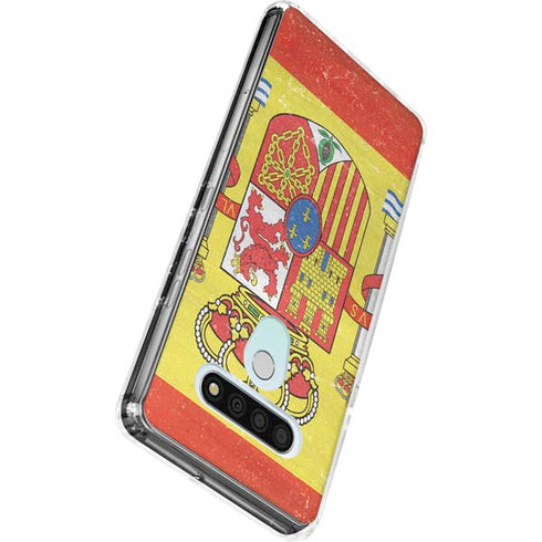 Spain Flag Distressed LG Stylo 6 Clear Case