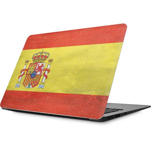 Spain Flag Distressed Apple MacBook Skin
