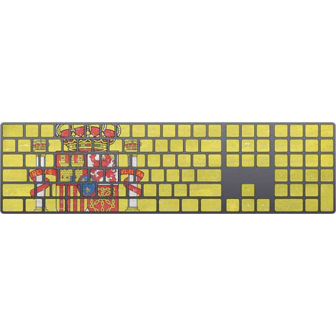 Spain Flag Distressed Magic Keyboard with Numeric Keypad Skin