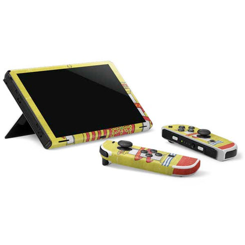 Spain Flag Distressed Nintendo Switch OLED (2021) Skin