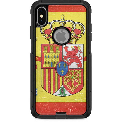Spain Flag Distressed Otterbox Commuter iPhone Skin