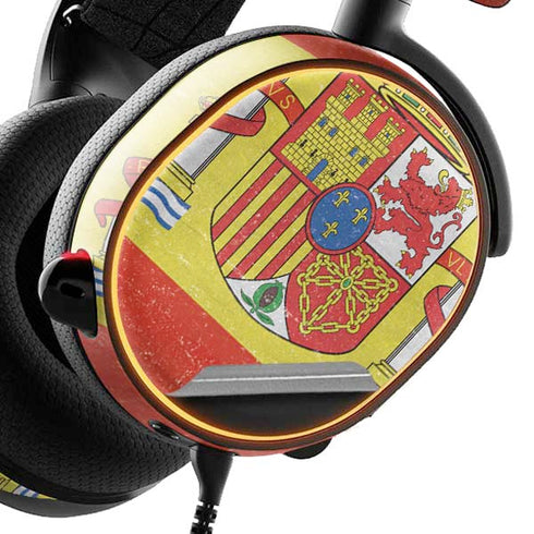 Spain Flag Distressed SteelSeries Arctis 3 Skin