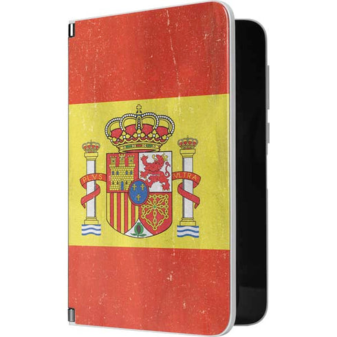 Spain Flag Distressed Surface Duo Skin