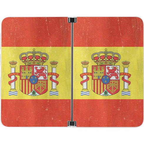Spain Flag Distressed Surface Duo Skin