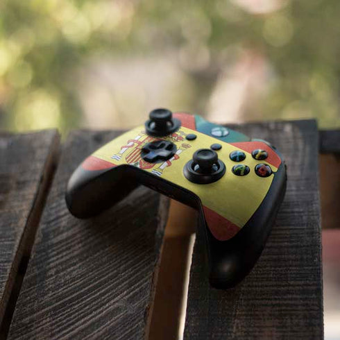 Spain Flag Distressed Xbox One Controller Skin