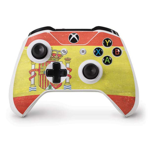 Spain Flag Distressed Xbox One S Controller Skin