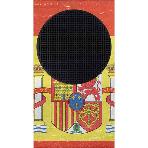 Spain Flag Distressed Xbox Series S Console Skin