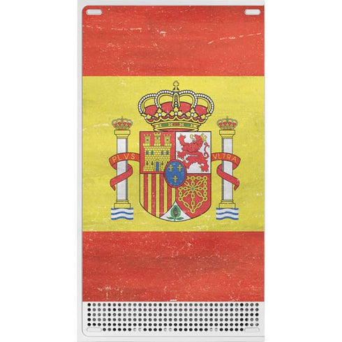 Spain Flag Distressed Xbox Series S Console Skin