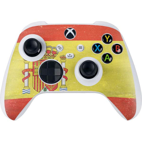 Spain Flag Distressed Xbox Series S Controller Skin