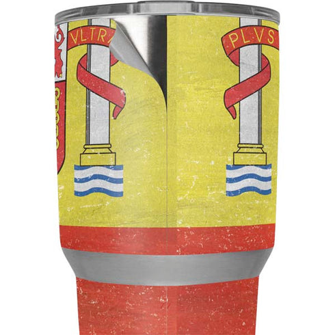 Spain Flag Distressed Yeti 30oz Rambler Tumbler Skin