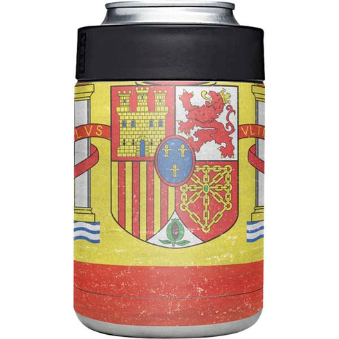 Spain Flag Distressed Yeti Colster Can Insulator  Skin